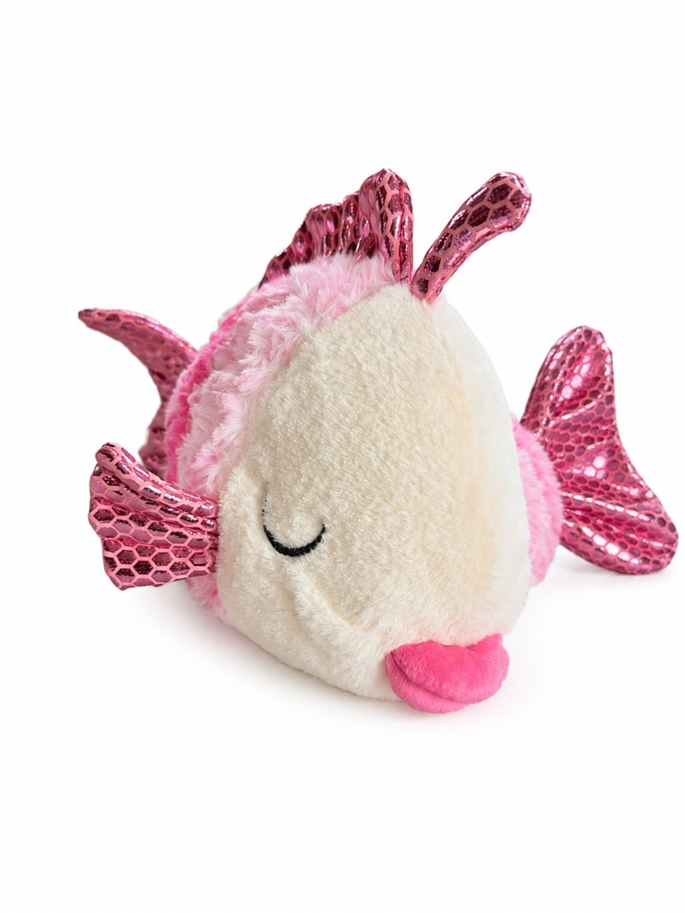 Aurora World Pink Plush Fish – Soft Fur with thick Metallic Fins 🐠 ✨